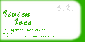 vivien kocs business card